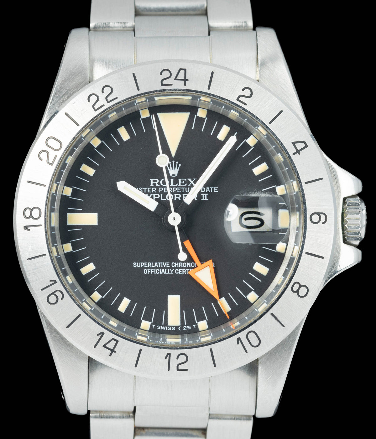 Preowned vintage Rolex Explorer II 1655 MK4 ‘Freccione’ 40mm 1973 | Crown Vintage Watches