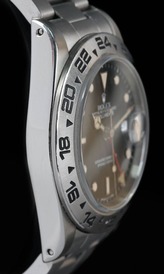 Pre-owned vintage Rolex Explorer II 16550 'Stardust Dial' 40mm 1988 | Crown Vintage Watches