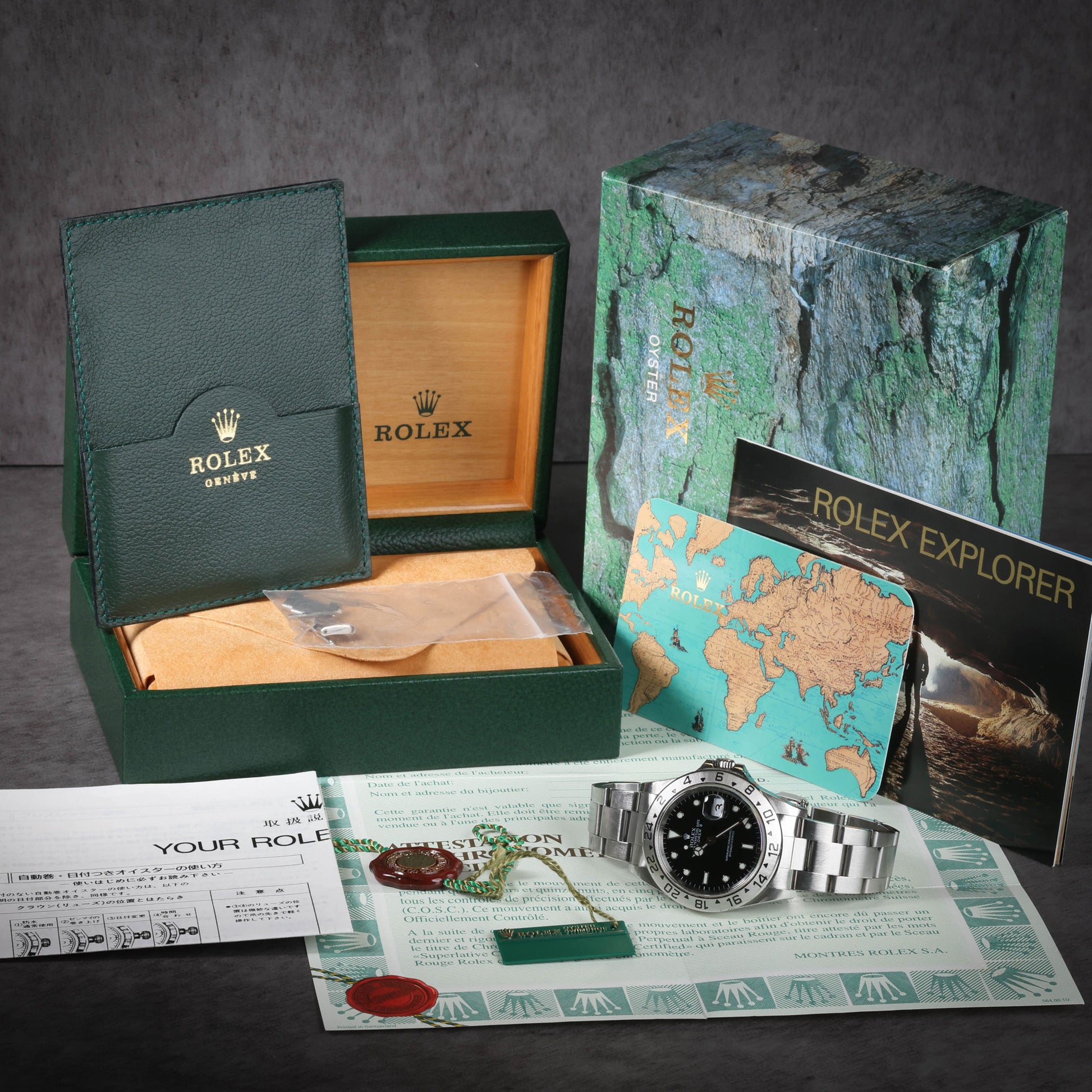 Preowned vintage Rolex Explorer II 16570 40mm Circa 1999 Box & papers | Crown Vintage Watches
