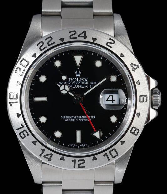 Pre-owned vintage Rolex Explorer II 16570 40mm Circa 1999 w/ Papers | Crown Vintage Watches