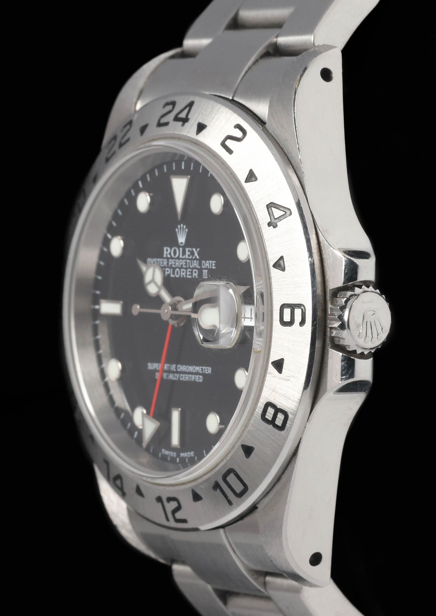 Preowned vintage Rolex Explorer II 16570 40mm Circa 2000 Full Set| Crown Vintage Watches