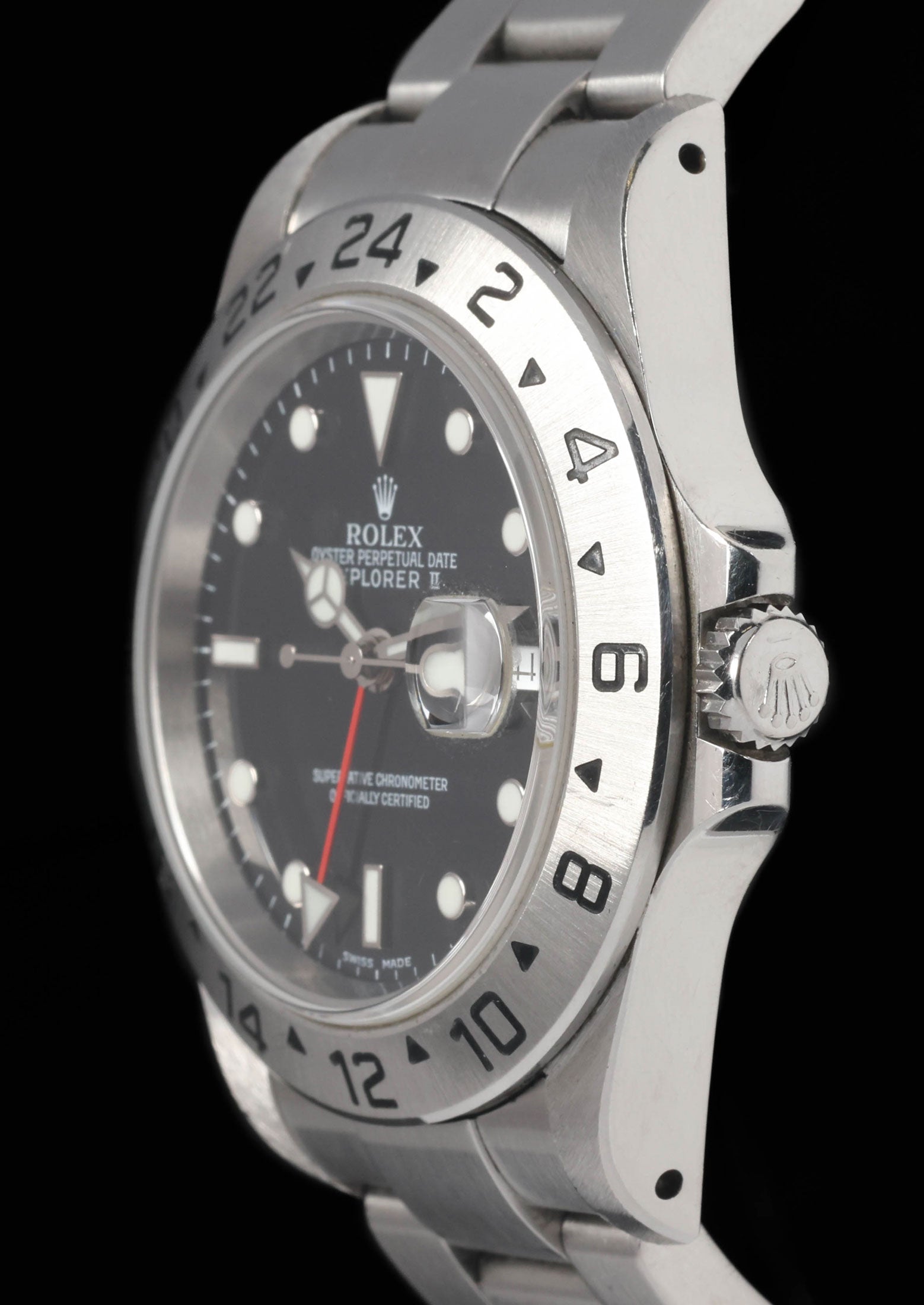 Preowned vintage Rolex Explorer II 16570 40mm Circa 2000 Full Set| Crown Vintage Watches