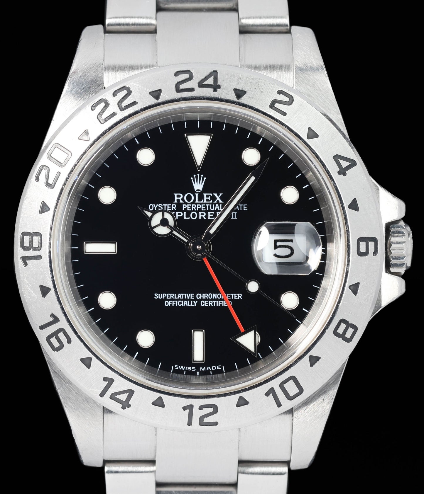 Preowned Rolex Explorer II 16570 Black 40mm 2004 | Crown Vintage Watches