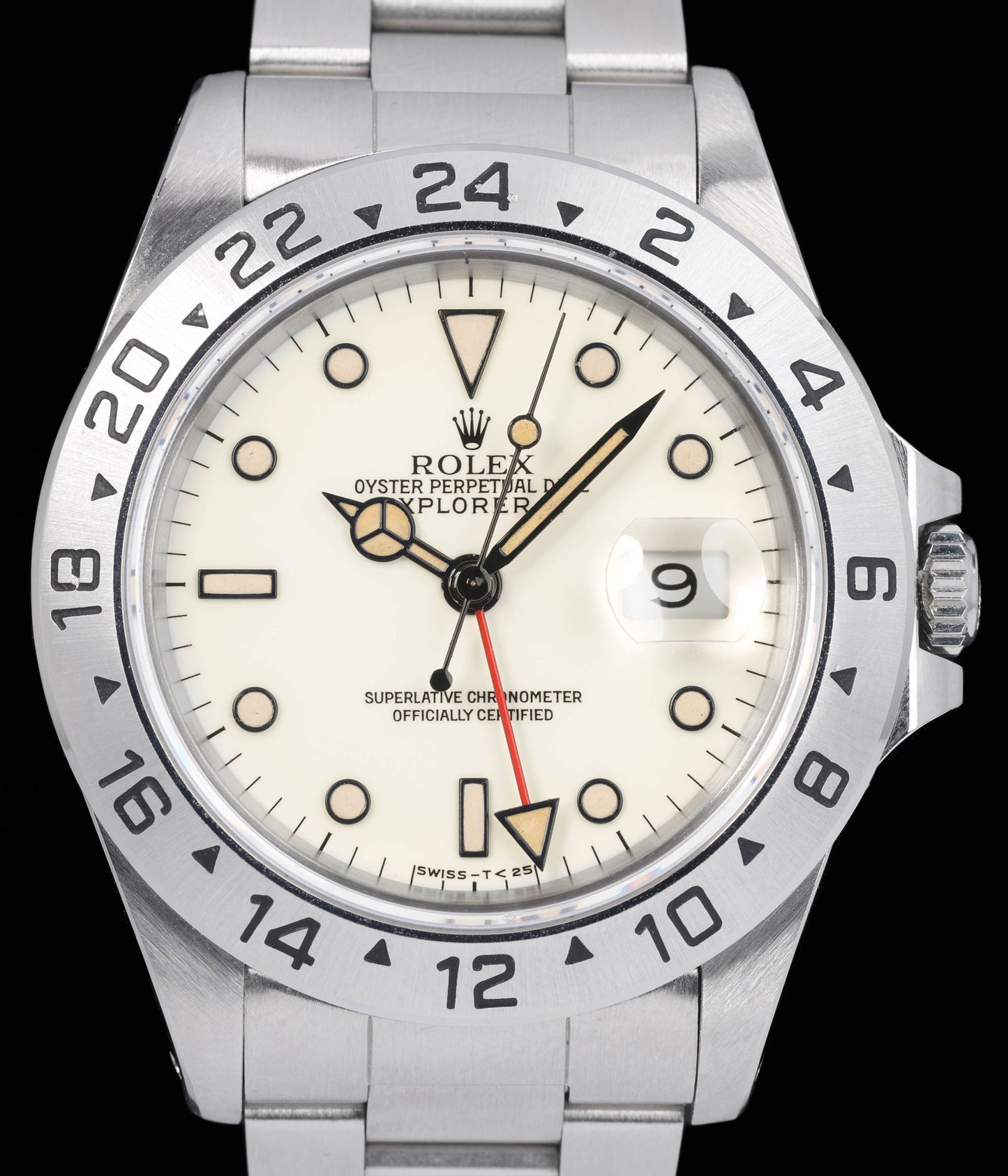 Preowned vintage Rolex Explorer II 16570 'Panna Dial' 40MM 1991 | Crown Vintage Watches