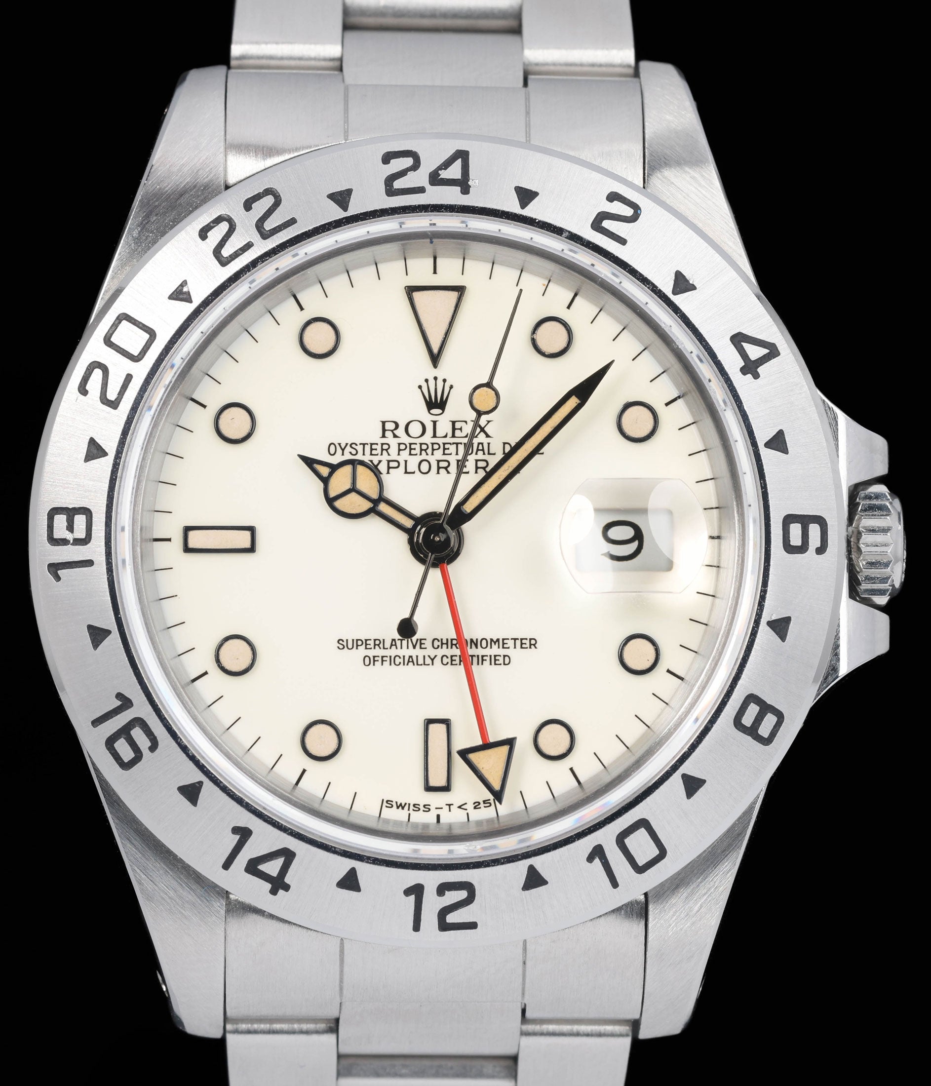 Preowned vintage Rolex Explorer II 16570 'Panna Dial' 40MM 1991 | Crown Vintage Watches
