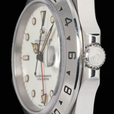 Preowned vintage Rolex Explorer II 16570 'Panna Dial' 40MM 1991 | Crown Vintage Watches