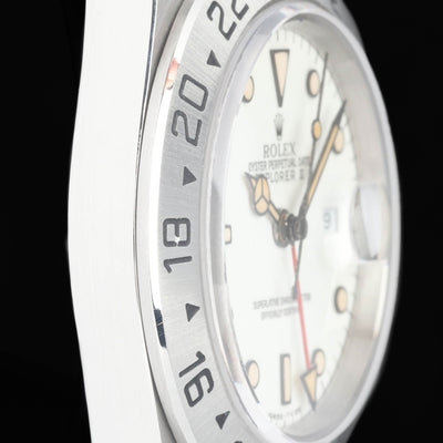 Preowned vintage Rolex Explorer II 16570 'Panna Dial' 40MM 1991 | Crown Vintage Watches