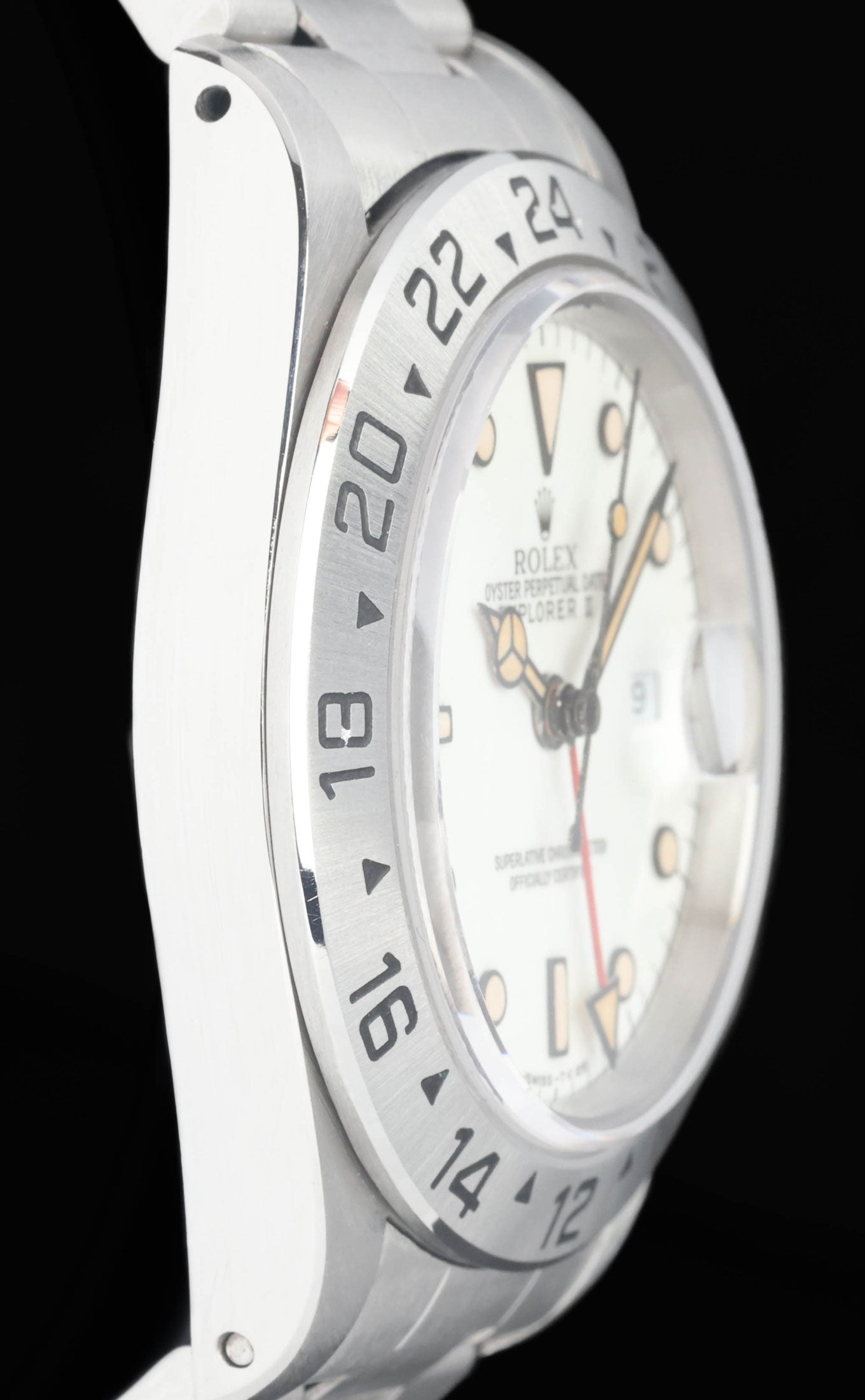 Preowned vintage Rolex Explorer II 16570 'Panna Dial' 40MM 1991 | Crown Vintage Watches