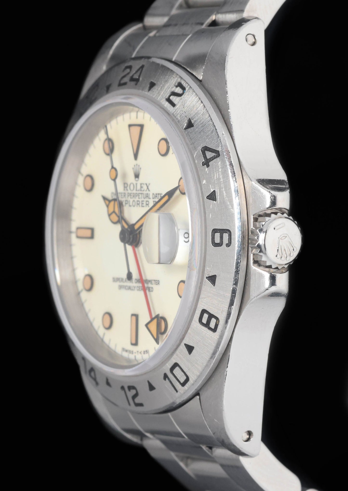 Preowned vintage Rolex Explorer II 16570 'Panna Dial' 40MM 1991 | Crown Vintage Watches