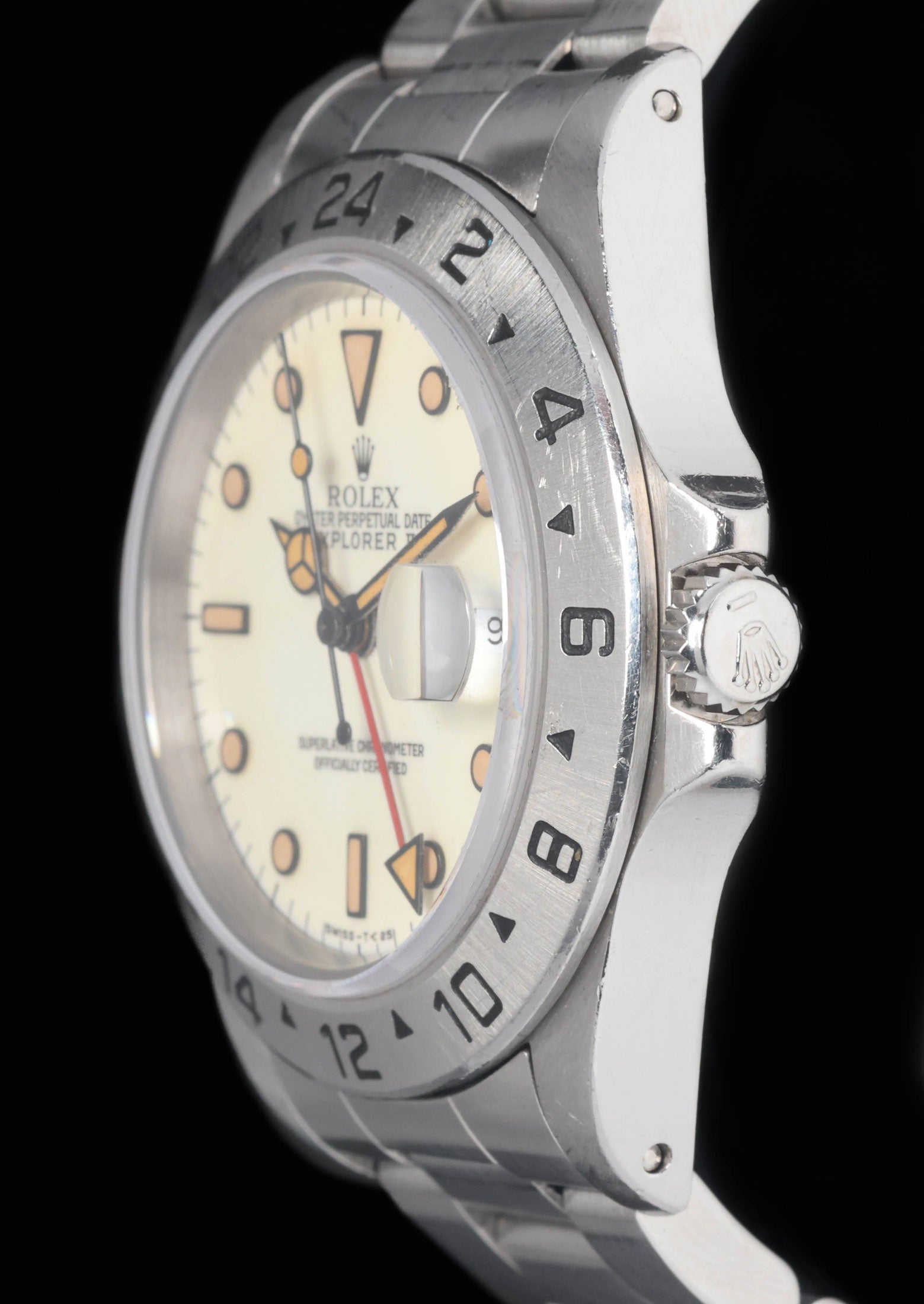 Preowned vintage Rolex Explorer II 16570 'Panna Dial' 40MM 1991 | Crown Vintage Watches
