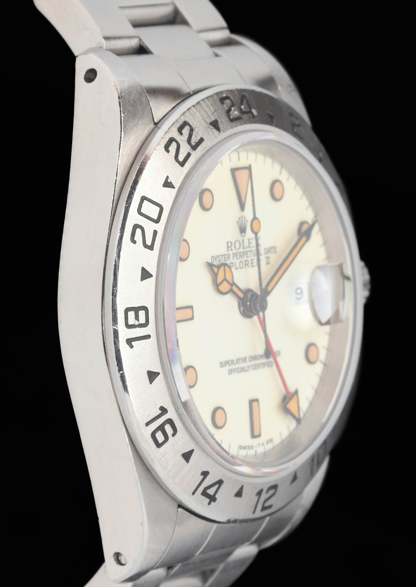 Preowned vintage Rolex Explorer II 16570 'Panna Dial' 40MM 1991 | Crown Vintage Watches