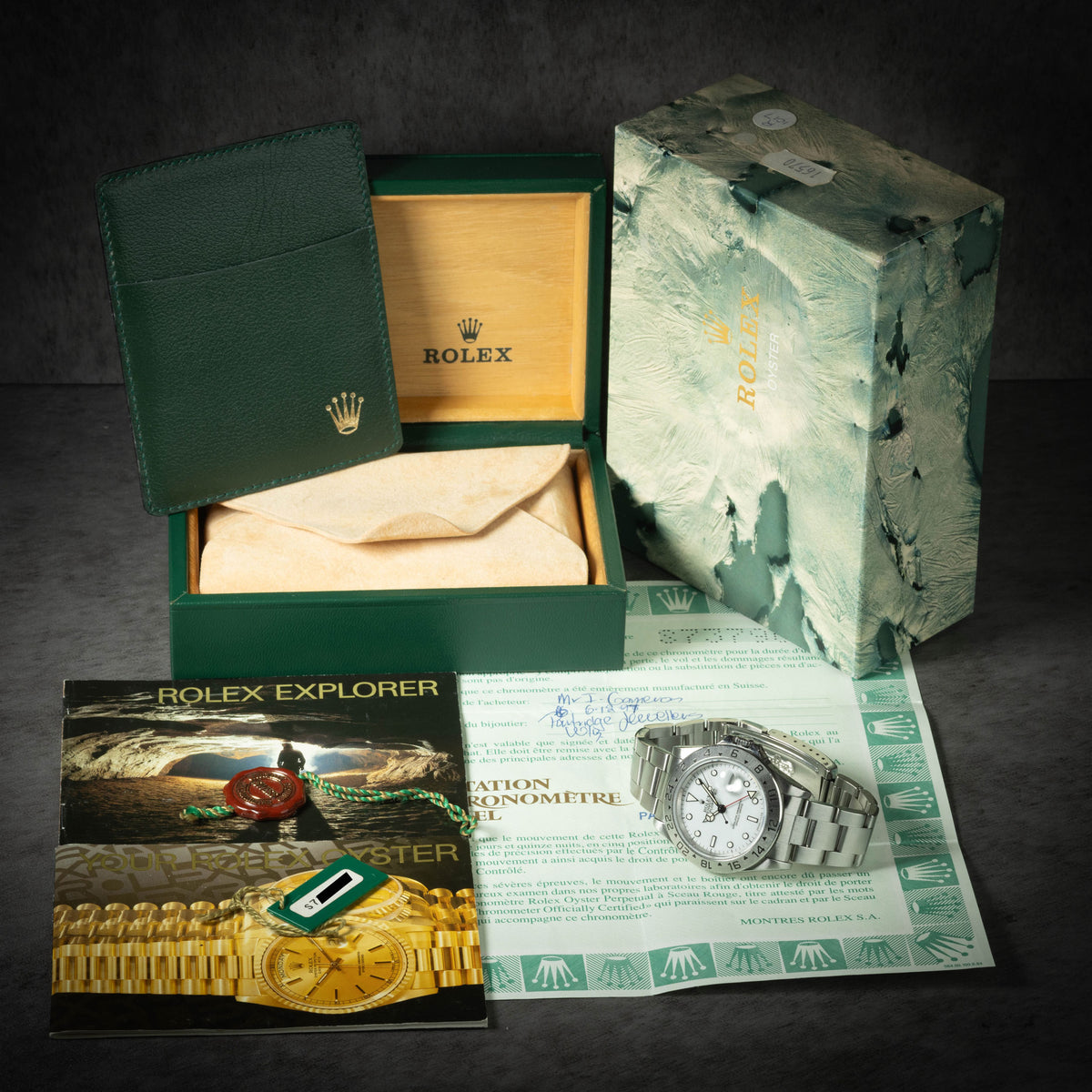Preowned vintage Rolex Explorer II 16570 'Polar' 40MM 1993 Box & Papers | Crown Vintage Watches