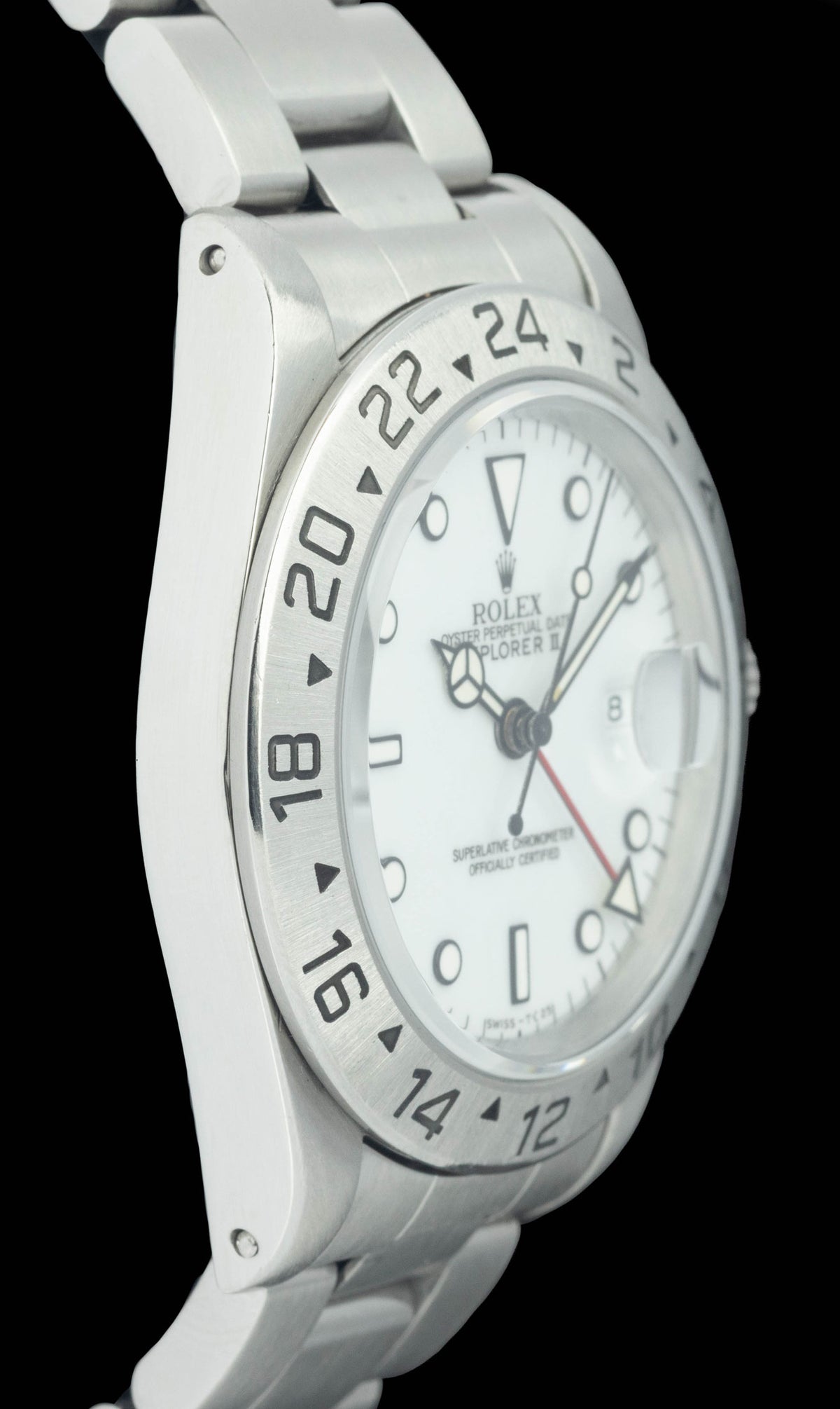 Preowned vintage Rolex Explorer II 16570 'Polar' 40MM 1993 Box & Papers | Crown Vintage Watches