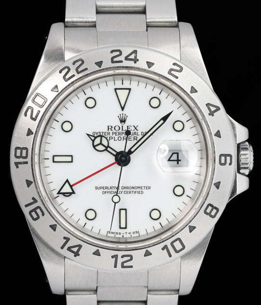 Preowned vintage Rolex Explorer II 16570 'Polar' 40MM 1997 | Crown Vintage Watches
