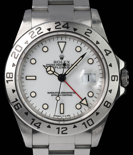 Pre-owned vintage Rolex Explorer II 16570 ‘Polar' 40MM 1997 | Crown Vintage Watches