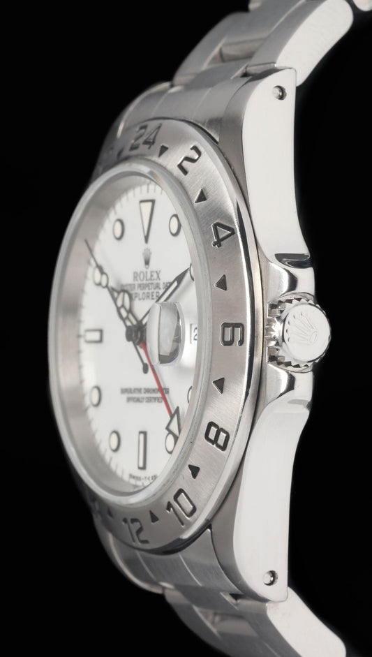 Preowned vintage Rolex Explorer II 16570 'Polar' 40MM 1997 | Crown Vintage Watches