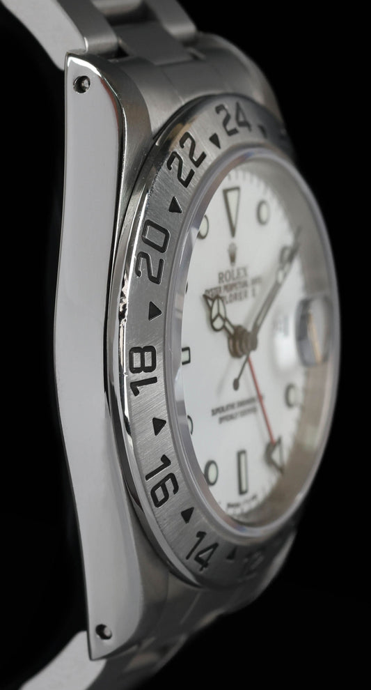 Pre-owned vintage Rolex Explorer II 16570 Polar 40MM 1997 | Crown Vintage Watches