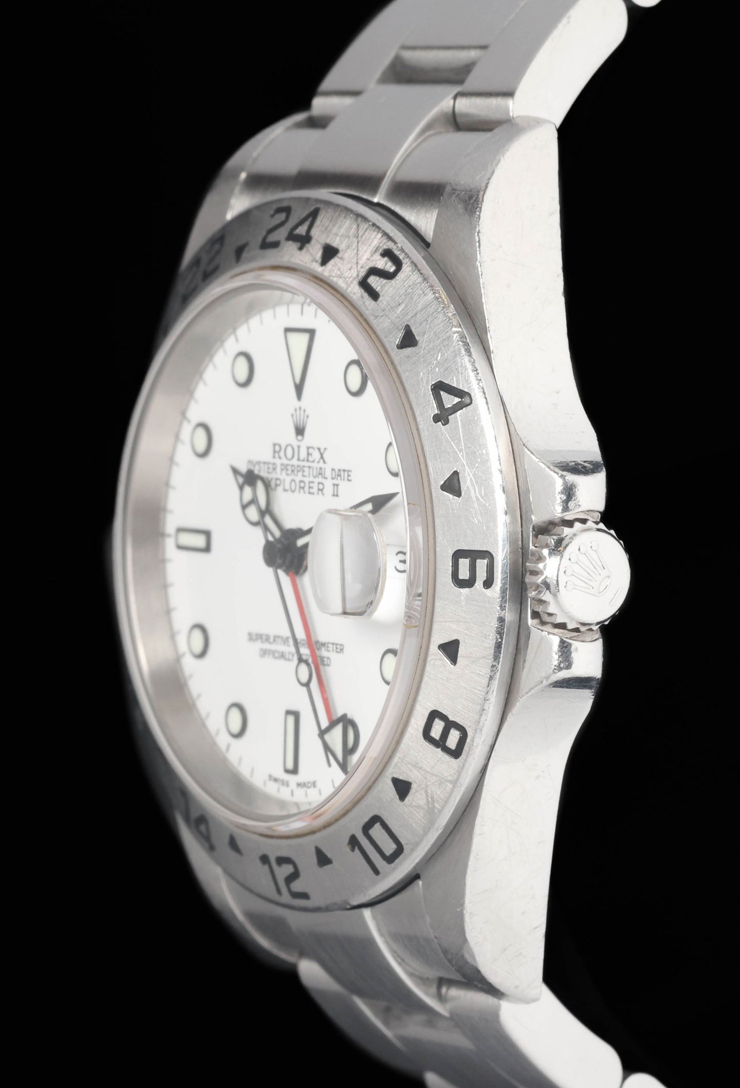 Preowned vintage Rolex Explorer II 16570T Polar 40mm 2004 Box & Papers | Crown Vintage Watches