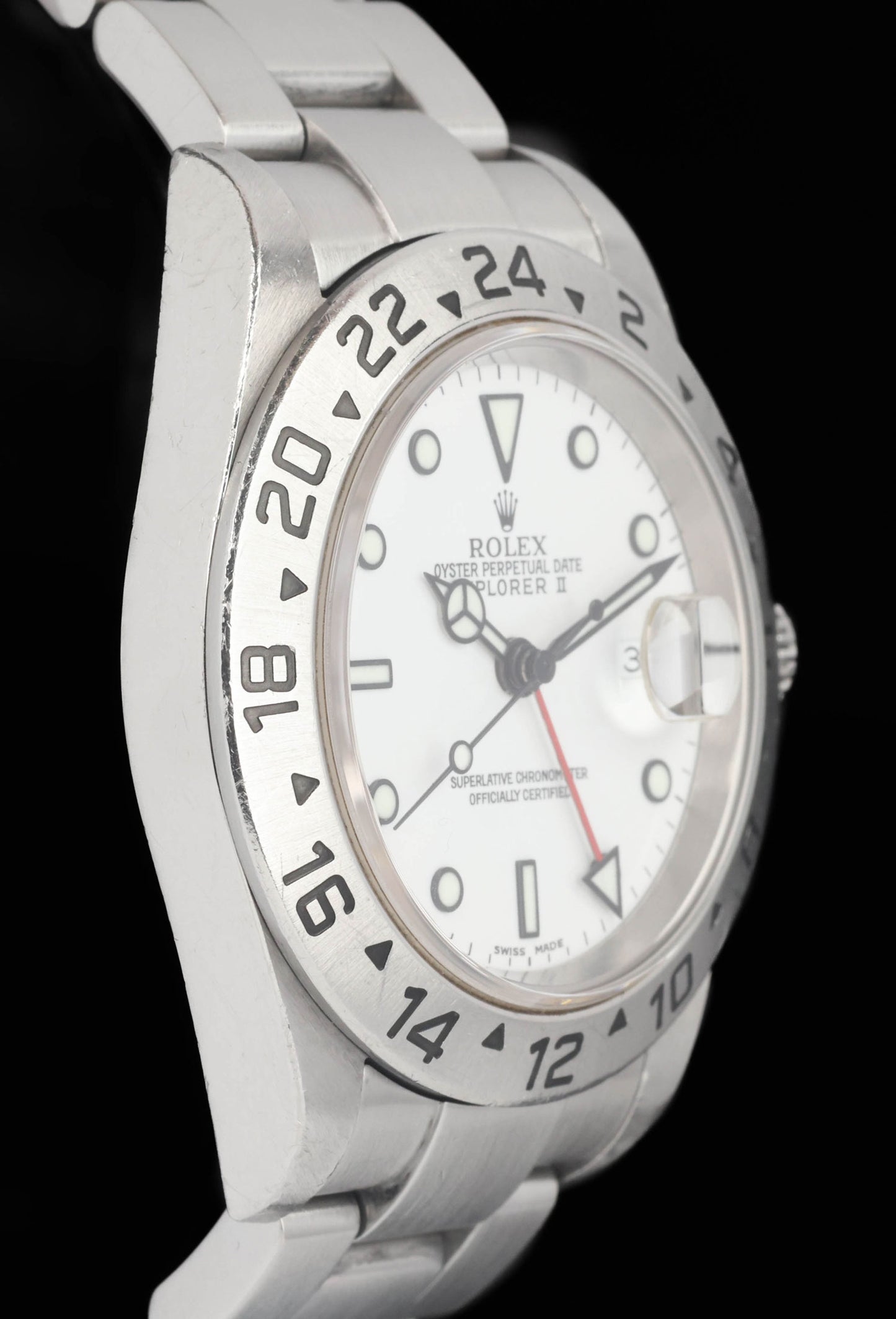 Preowned vintage Rolex Explorer II 16570T Polar 40mm 2004 Box & Papers | Crown Vintage Watches