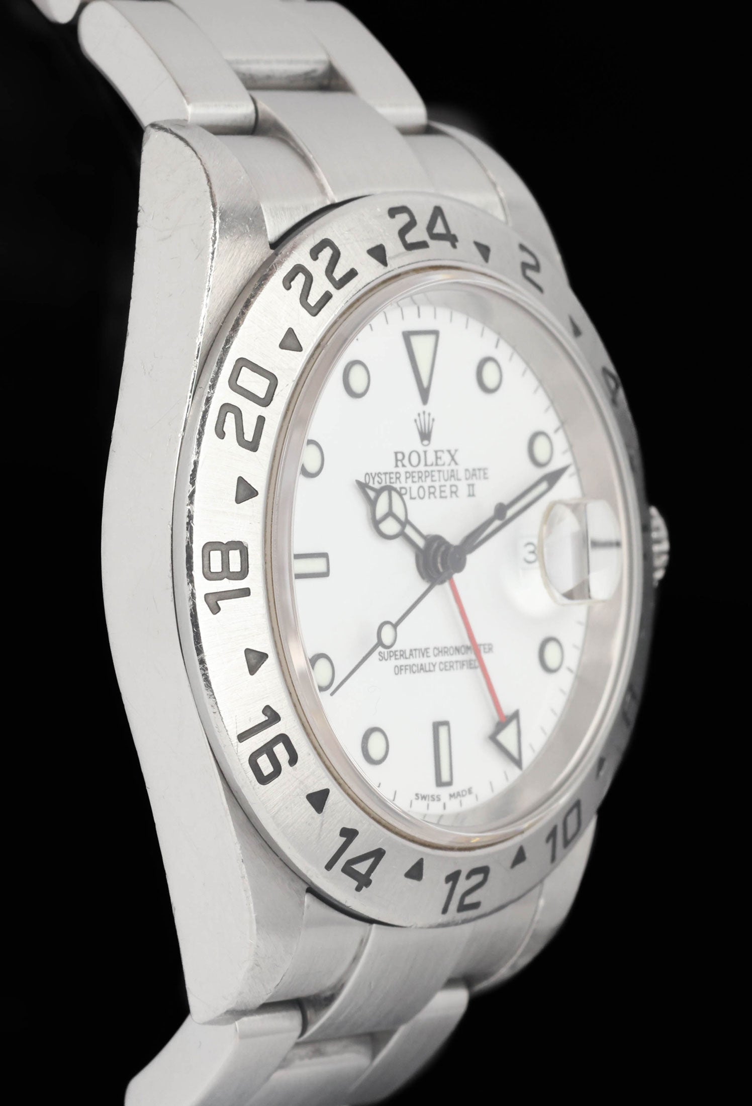 Preowned vintage Rolex Explorer II 16570T Polar 40mm 2004 Box & Papers | Crown Vintage Watches