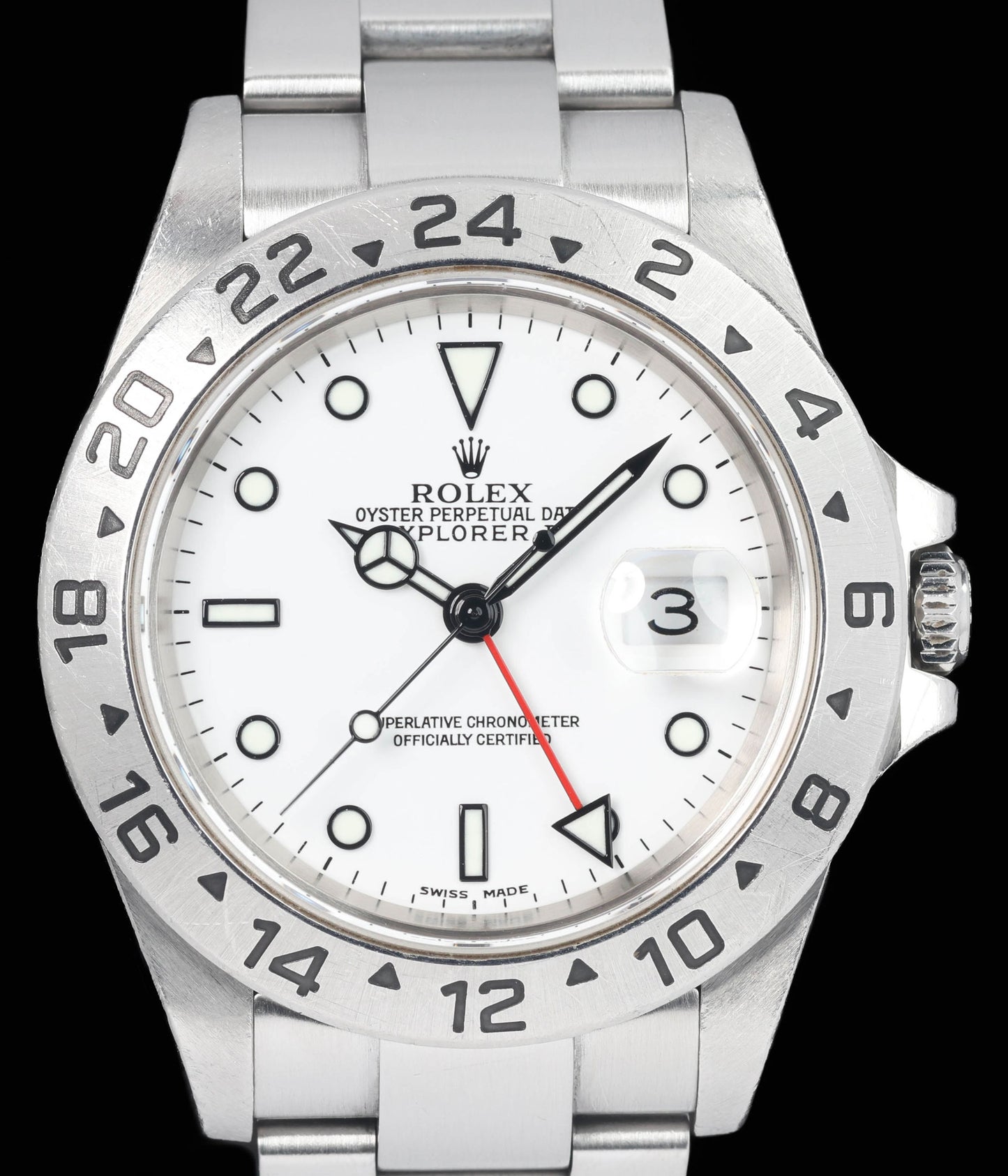 Preowned vintage Rolex Explorer II 16570T Polar 40mm 2004 Box & Papers | Crown Vintage Watches