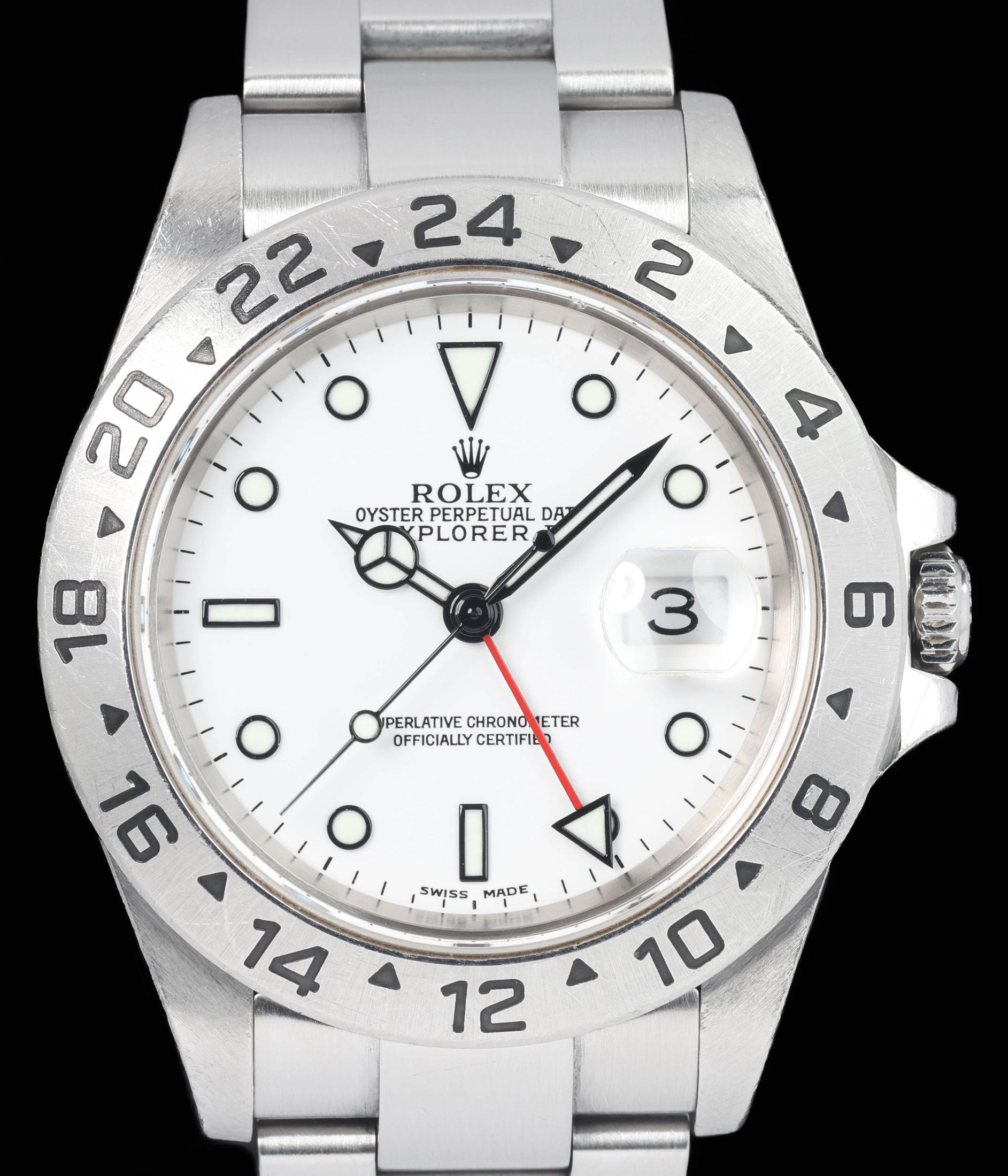 Preowned vintage Rolex Explorer II 16570T Polar 40mm 2004 Box & Papers | Crown Vintage Watches