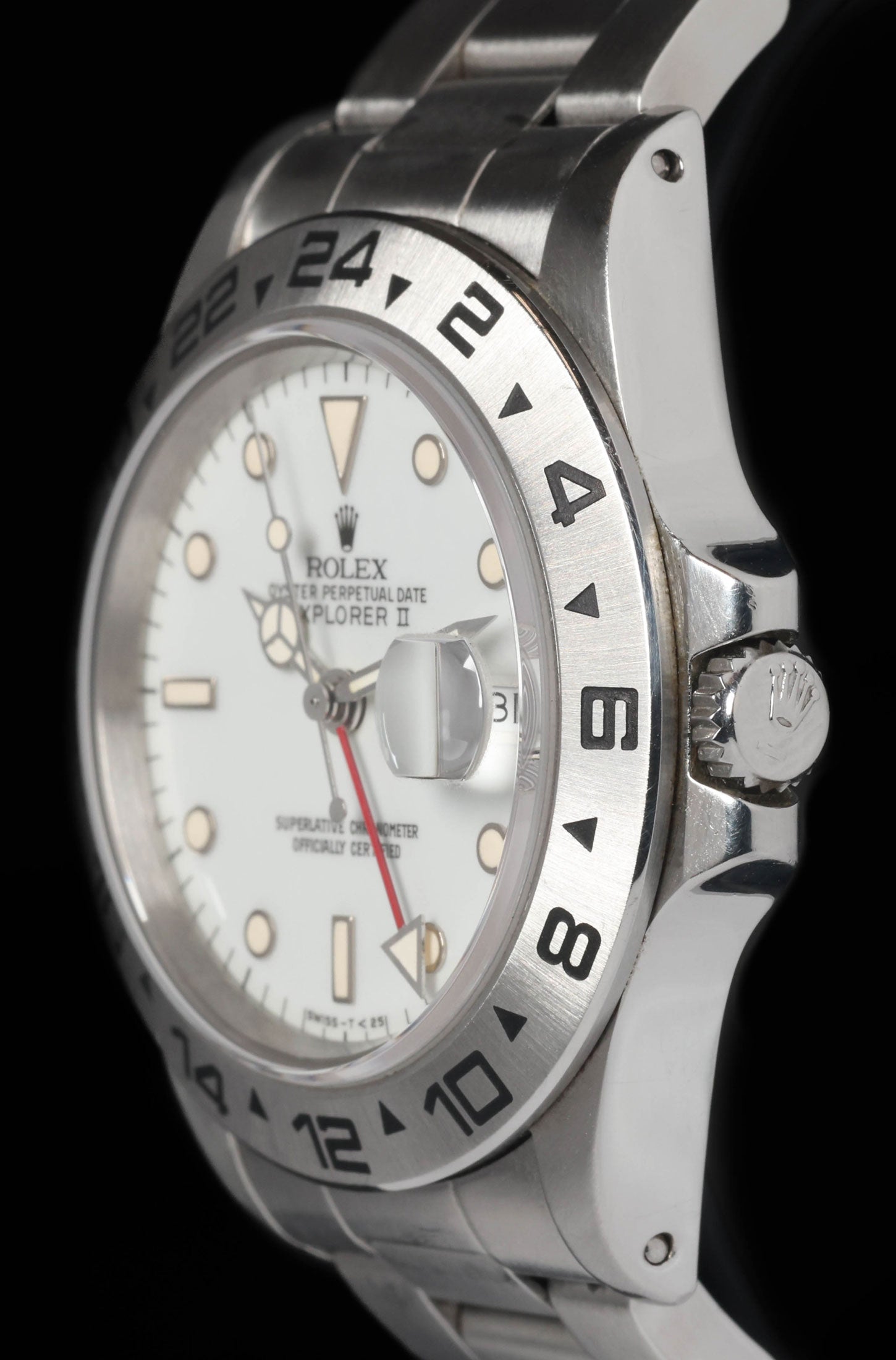 Pre-owned vintage Rolex Explorer II Polar 16550 'Rail Dial' 40MM 1987 | Crown Vintage Watches