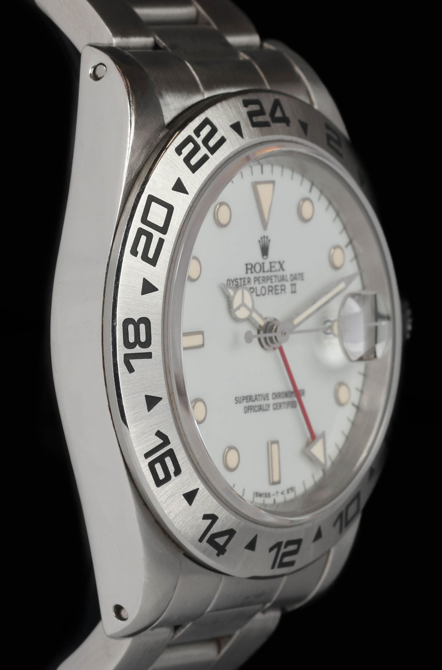 Pre-owned vintage Rolex Explorer II Polar 16550 'Rail Dial' 40MM 1987 | Crown Vintage Watches