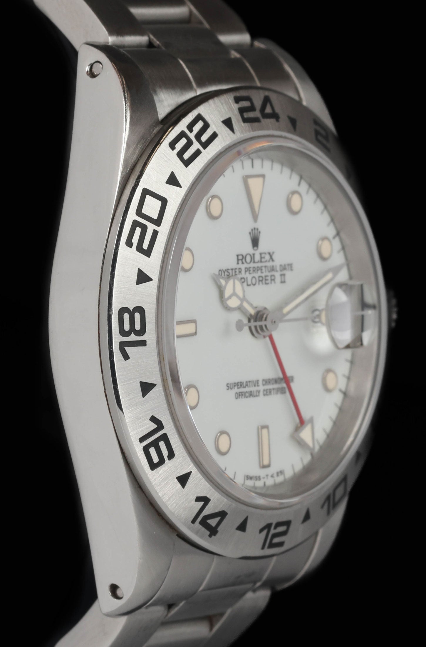 Pre-owned vintage Rolex Explorer II Polar 16550 'Rail Dial' 40MM 1987 | Crown Vintage Watches