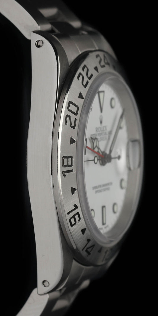 Pre-owned vintage Rolex Explorer II Polar 40MM 16570 1999 Box, Papers & RSC Card | Crown Vintage Watches