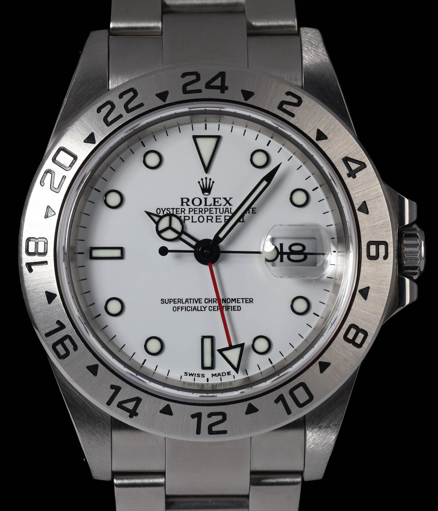 Pre-owned vintage Rolex Explorer II Polar 40MM 16570 2000 Box & Papers | Crown Vintage Watches