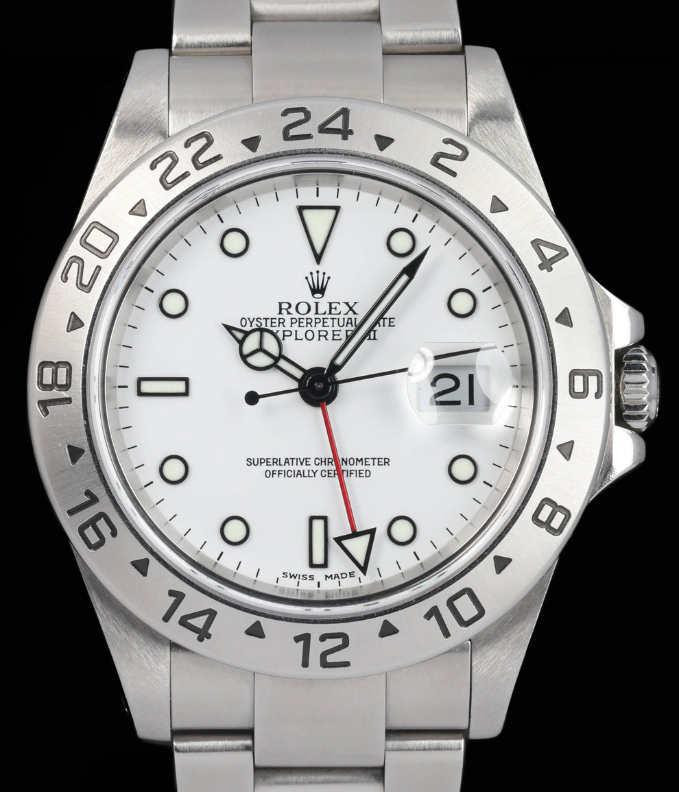 Rolex Explorer II 16570 Polar 40MM 2002 – Crown Vintage Watches