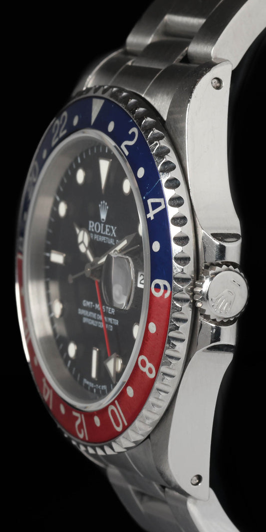 Pre-owned vintage Rolex GMT Master 16700 'Pepsi' 40mm 1993 | Crown Vintage Watches