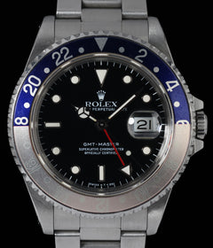 Rolex GMT Master 16700 'Pepsi' Fat Font 40mm 1989