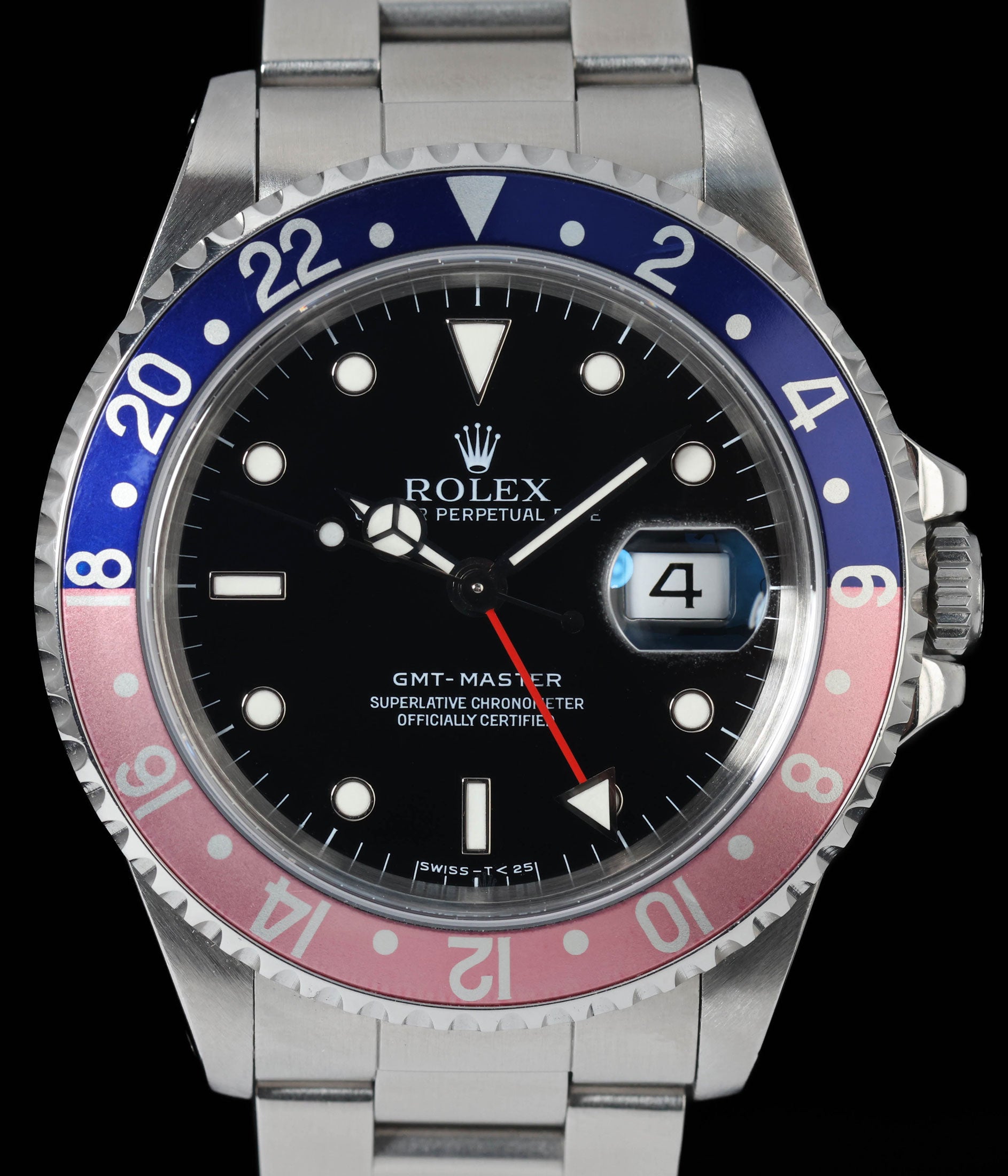 Pre-owned vintage Rolex GMT Master 16700 'Pepsi' Pink-lady 40MM 1996 | Crown Vintage Watches