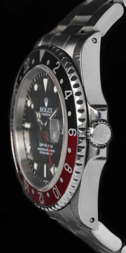 Pre-owned vintage Rolex GMT Master 16700 'Swiss Only' Coke 40MM 1999 | Crown Vintage Watches
