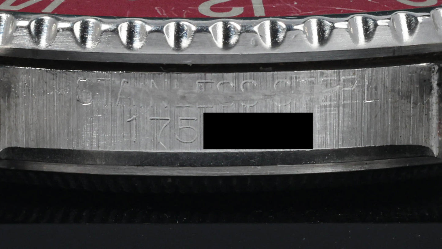 Preowned vintage Rolex GMT Master 1675 'Fuchsia' Pepsi 40MM 1968 | Crown Vintage Watches