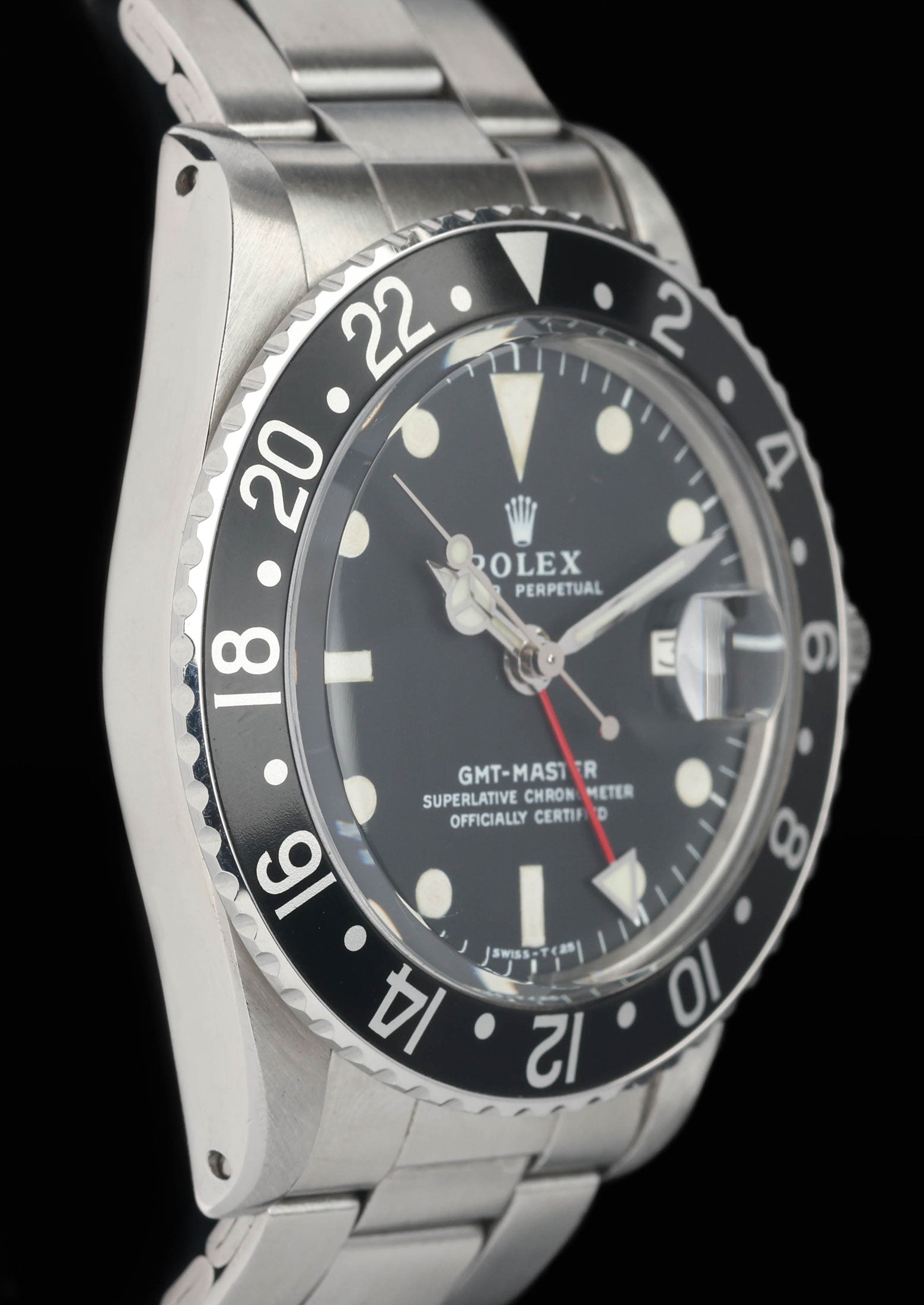 Preowned vintage Rolex GMT Master 1675 'Mk 2' 40mm 1977 | Crown Vintage Watches