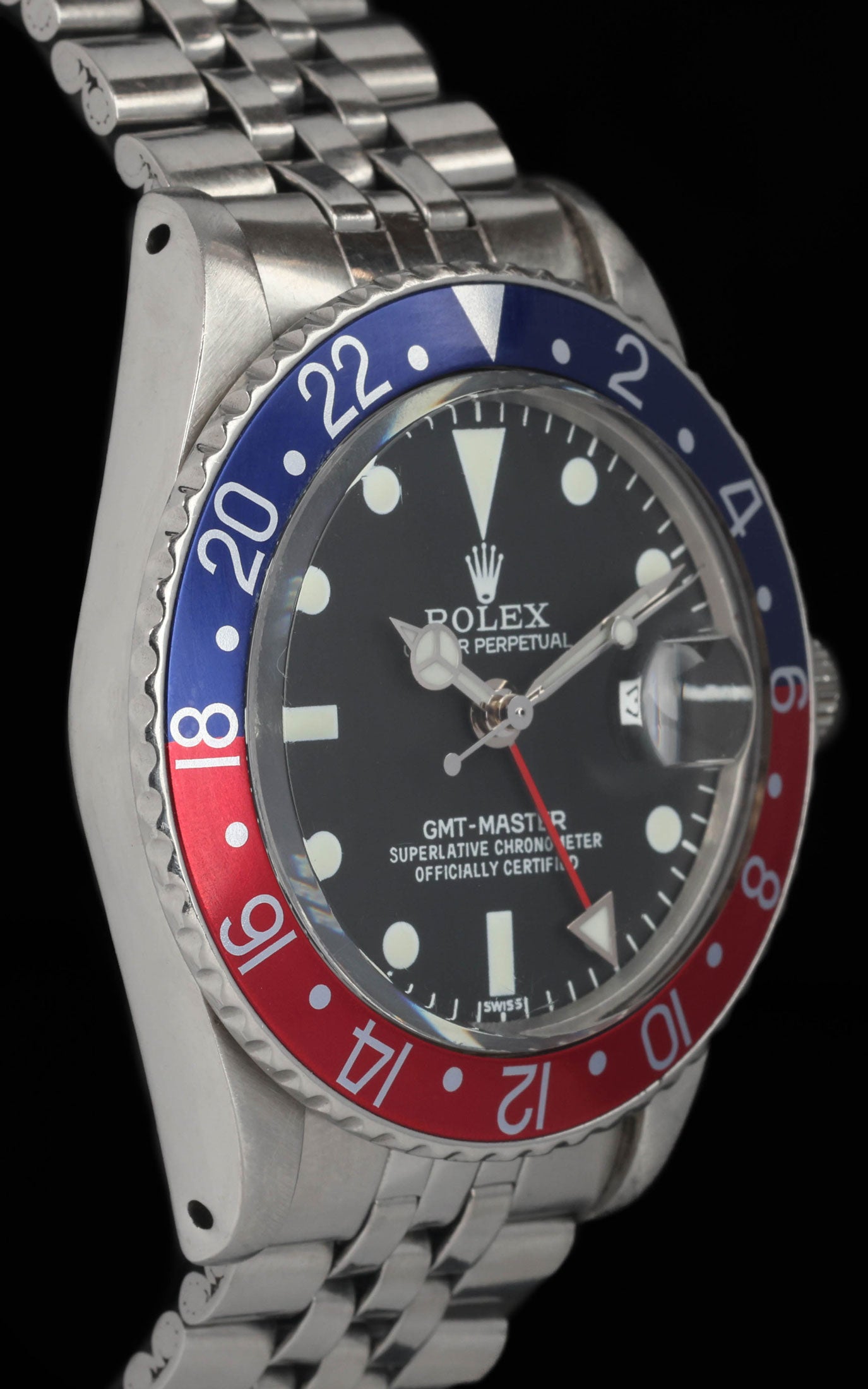 Pre-owned vintage Rolex GMT Master 1675 'Pepsi' 40MM 1978 | Crown Vintage Watches