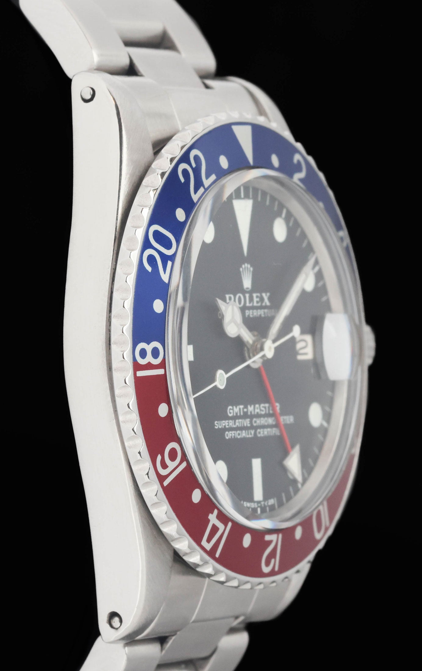 Preowned vintage Rolex GMT Master 1675 Pepsi 'Mk 2' 40mm 1971 | Crown Vintage Watches
