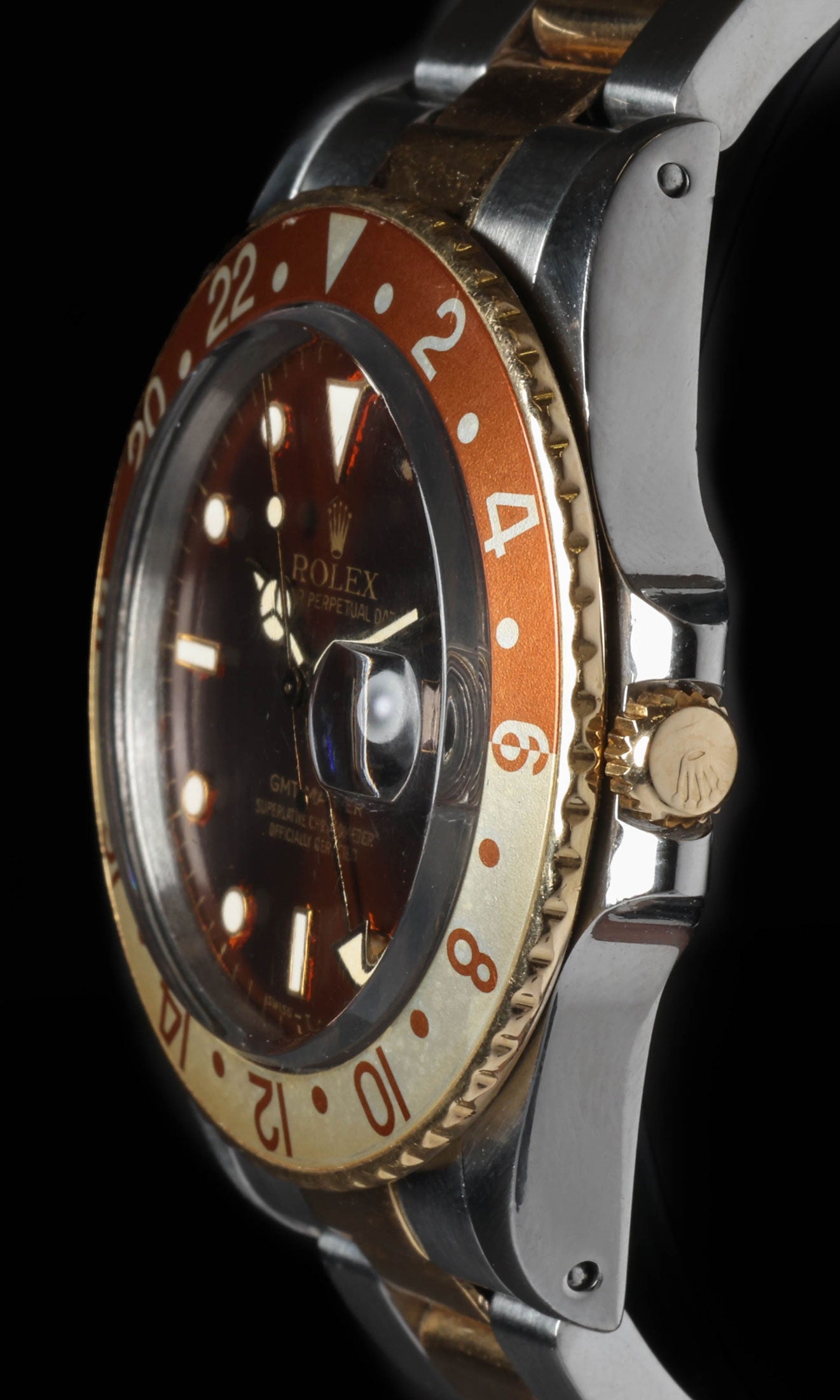 Pre-owned vintage Rolex GMT Master 16753 ‘Rootbeer’ 40mm 1988 | Crown Vintage Watches
