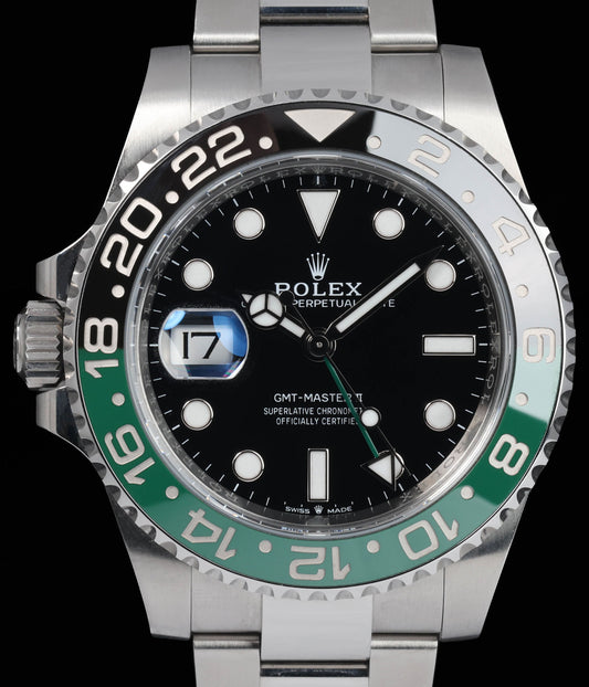 Pre-owned vintage Rolex GMT Master II 126720VTNR 'Sprite' 40mm 2024 Box and Papers | Crown Vintage Watches