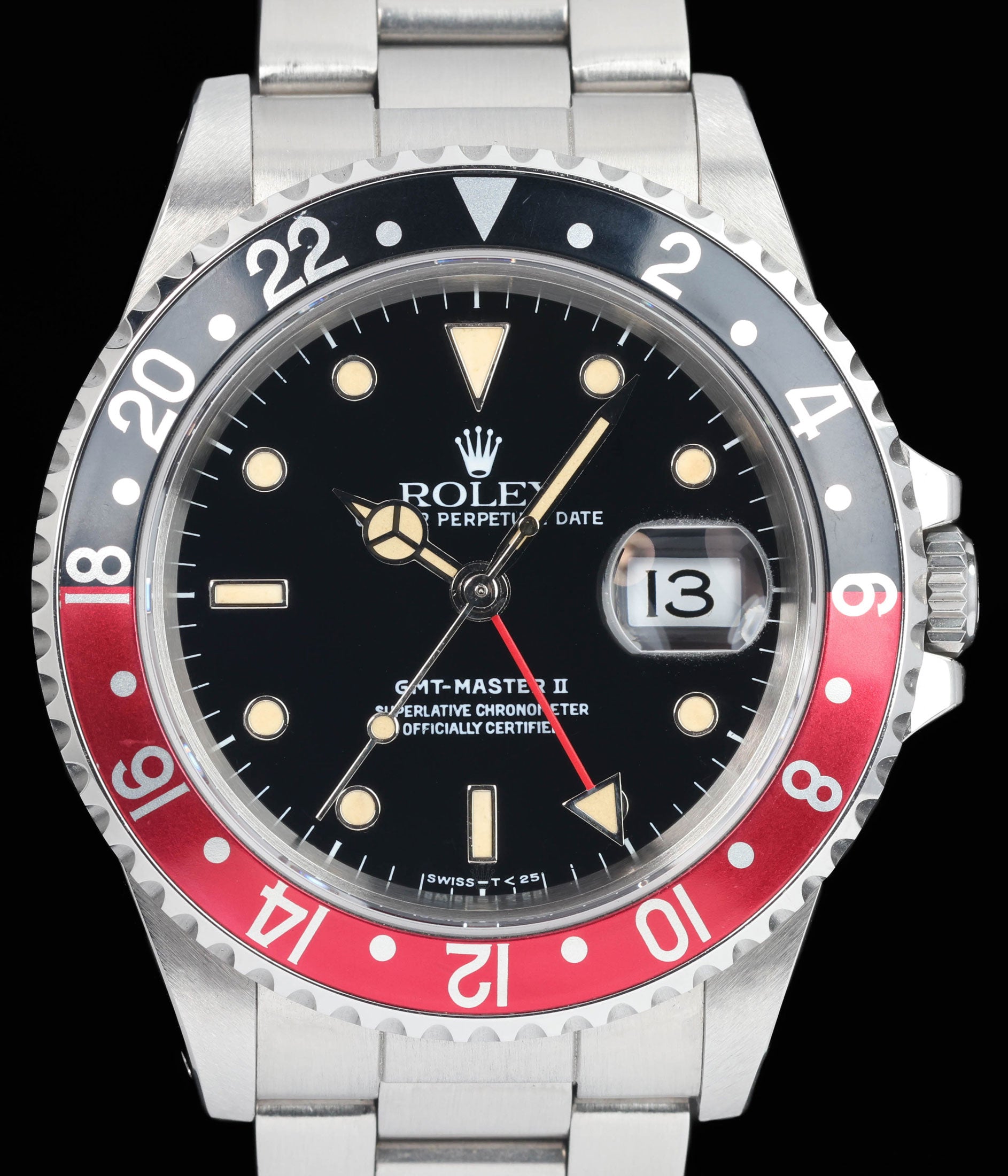 Preowned vintage Rolex GMT Master II 16710 'Coke' 40mm 1991 Box & Papers | Crown Vintage Watches
