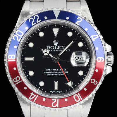 Preowned vintage Rolex GMT Master II 16710 'Pepsi' 40MM 2002 | Crown Vintage Watches