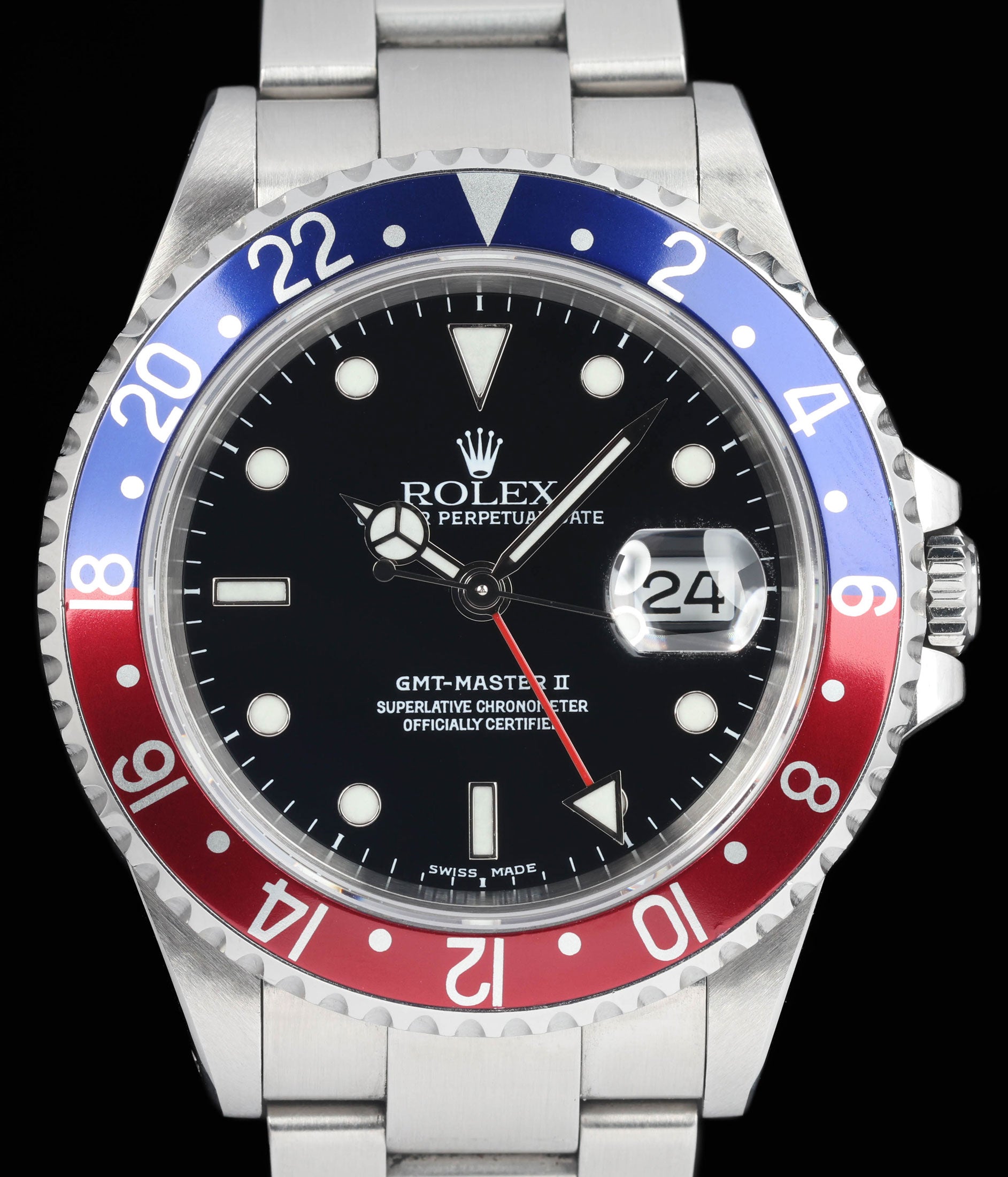 Preowned vintage Rolex GMT Master II 16710 'Pepsi' 40MM 2002 | Crown Vintage Watches