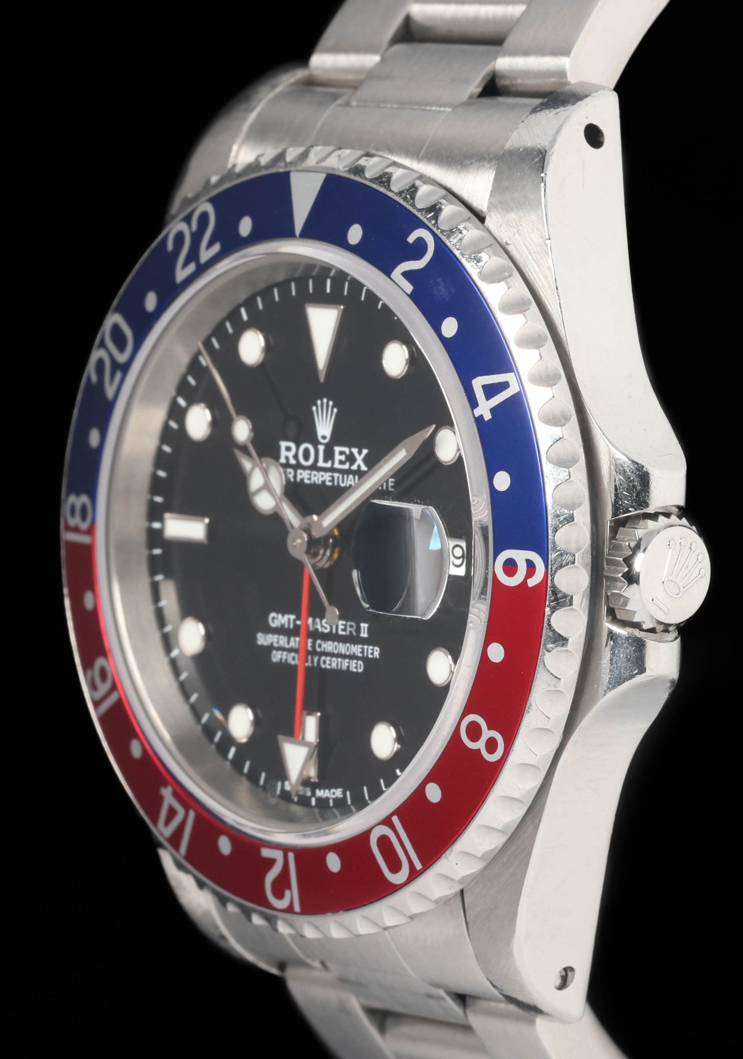 Preowned vintage Rolex GMT Master II 40MM 16710 'Pepsi' 2000 | Crown Vintage Watches