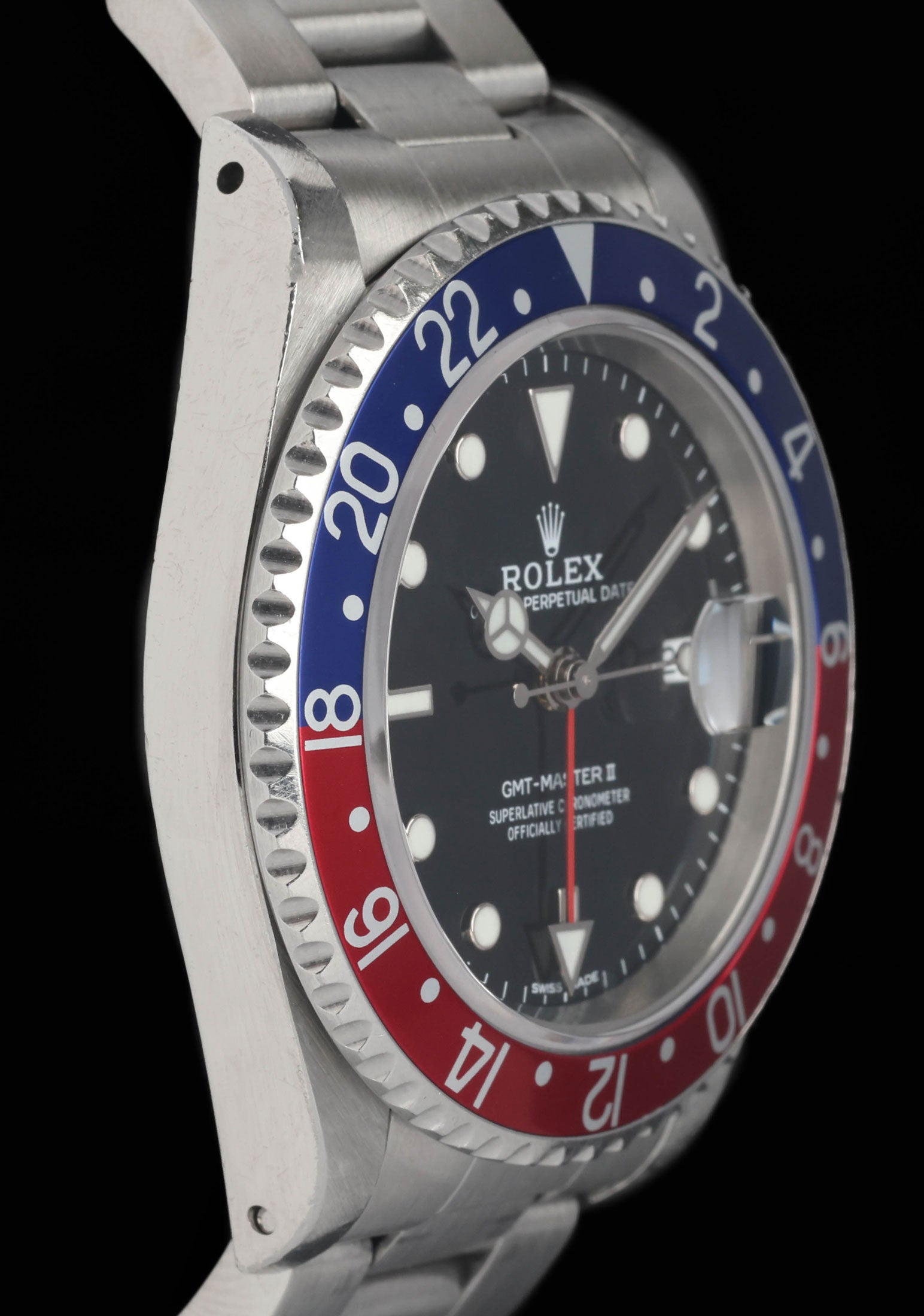 Preowned vintage Rolex GMT Master II 40MM 16710 'Pepsi' 2000 | Crown Vintage Watches