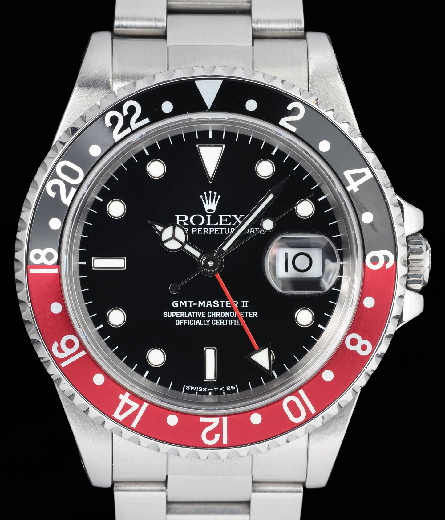 Preowned vintage Rolex GMT Master II 'Coke' 16710 40MM 1993 Box & Papers | Crown Vintage Watches
