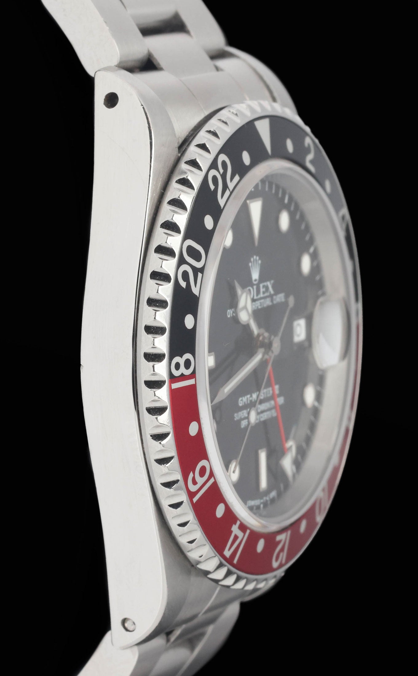 Preowned vintage Rolex GMT Master II 'Coke' 16710 40MM 1993 Box & Papers | Crown Vintage Watches