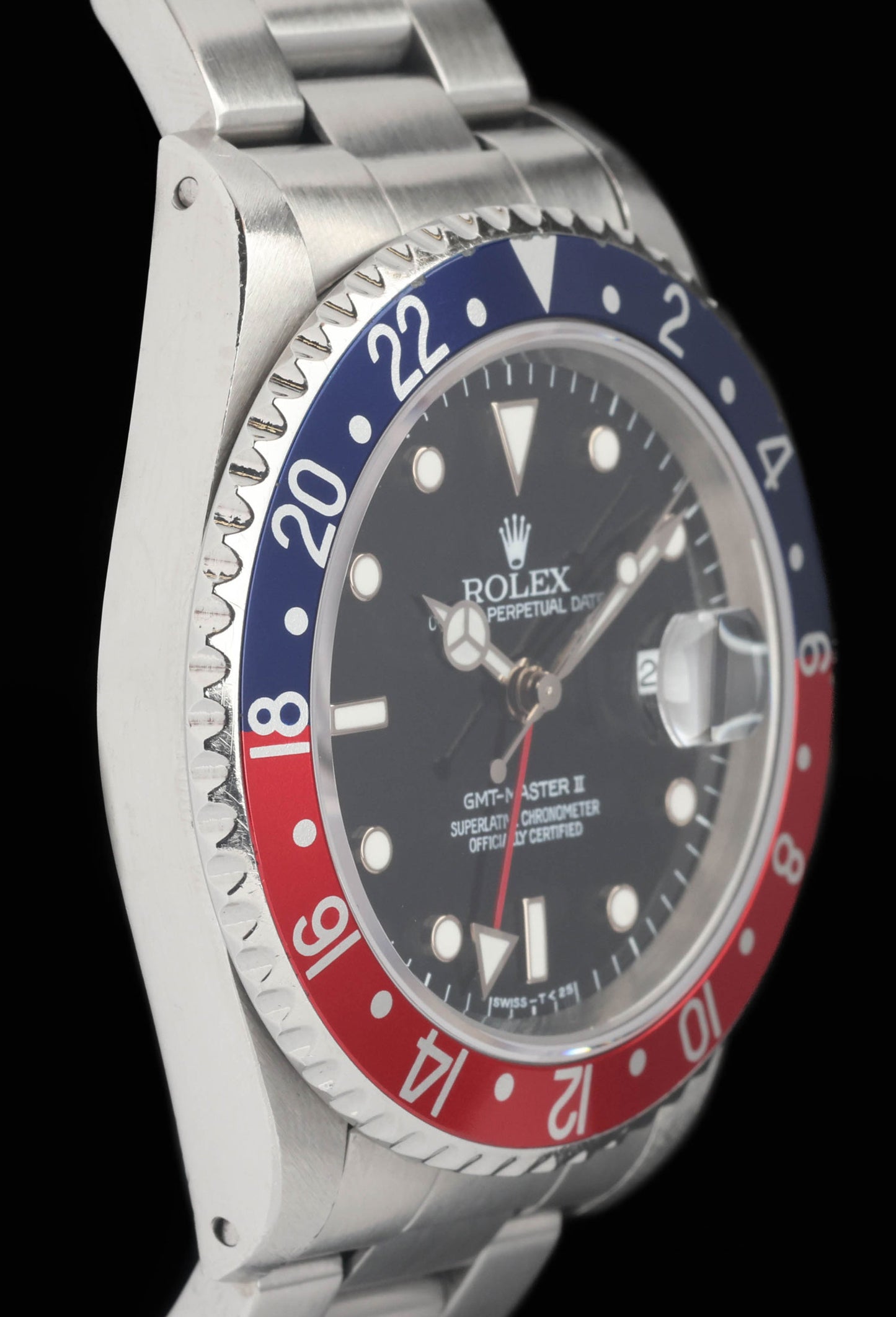 Preowned vintage Rolex GMT Master II 'Pepsi' 16710 40MM 1997 Box & Booklets | Crown Vintage Watches
